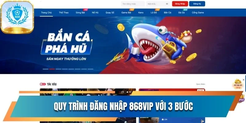 Quy Trình Đăng Nhập 868vip Chuẩn Chỉnh Nhất Cho Hội Viên 1 Cách thức đăng nhập 868vip chỉ với 3 bước đơn giản