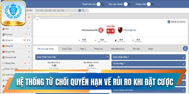 Quy Định Miễn Trừ Trách Nhiệm Chuẩn Xác Tại 868vip 2 Hệ thống từ chối quyền hạn về rủi ro khi tham gia cược