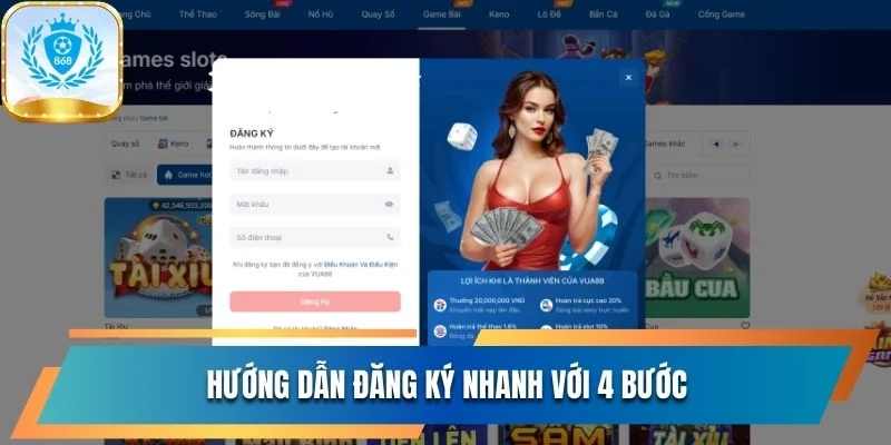 Giới Thiệu Đại Lý 868vip - Hợp Tác Nhận Chiết Khấu Khủng 3 Hướng dẫn đăng ký hợp tác với 4 bước đơn giản
